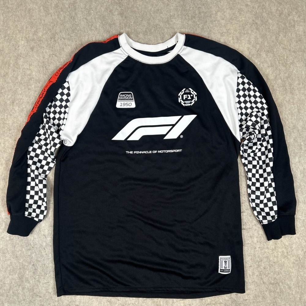Formula 1 Shirt Long Sleeve Mens XL F1 Racing Motorsport Checkered